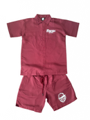 Button Short  Sets Front and Back Zipper Pockets