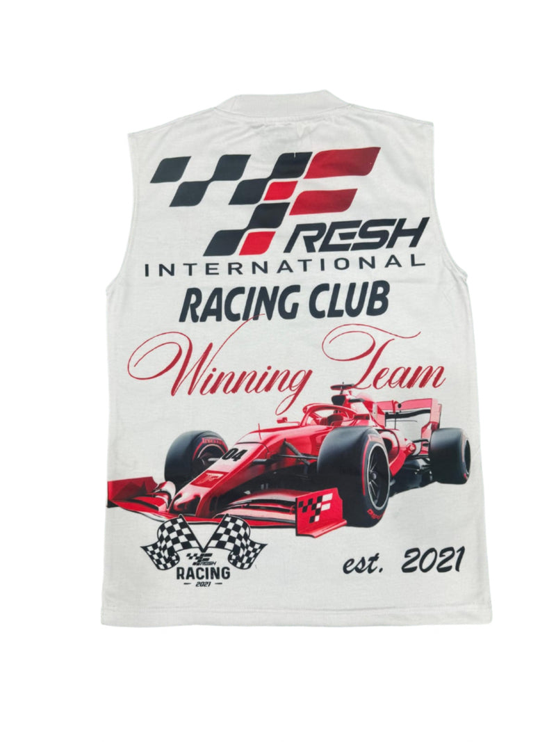 sleeveless racing t-shirt