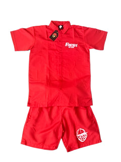 Button Short  Sets Front and Back Zipper Pockets